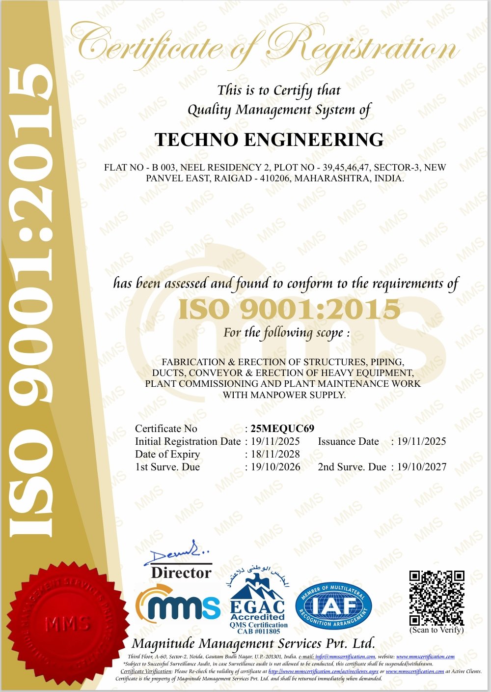 ISO 9001 Certificate