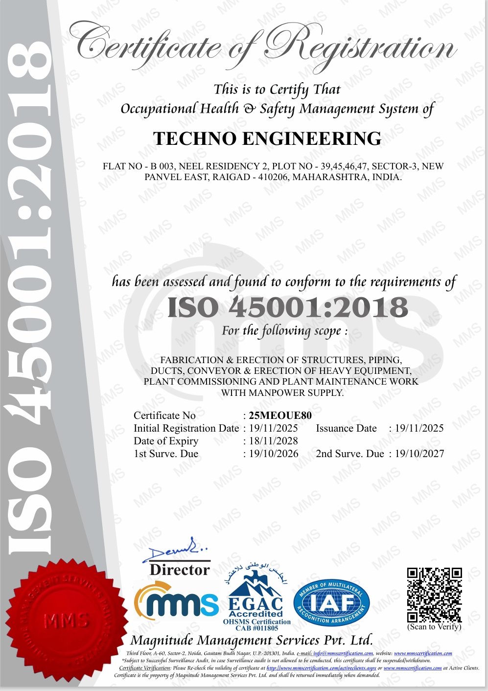 ISO 45001 Certificate